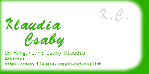 klaudia csaby business card